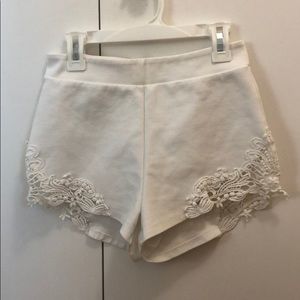 Pins and Needles White High Waisted Shorts